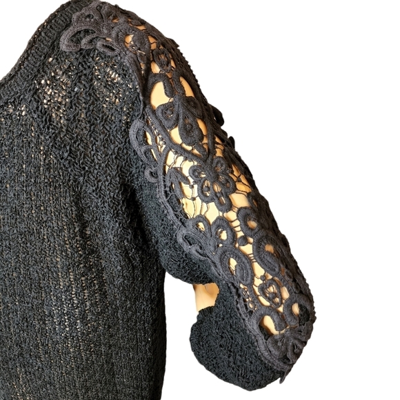 IRIS knitted black sweater. - Picture 3 of 16